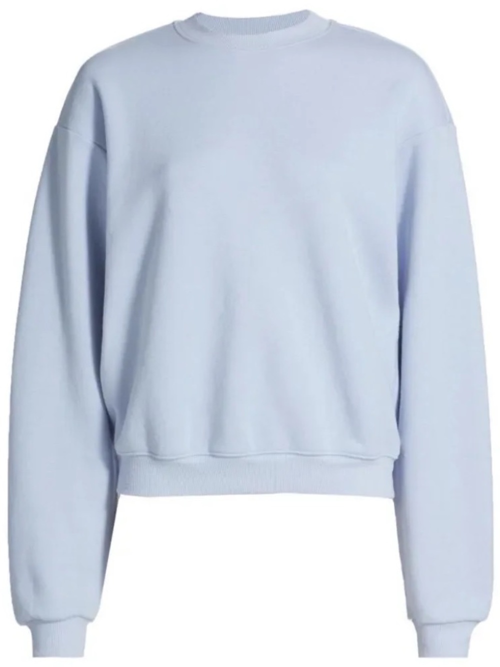 Skims Cotton Fleece Classic Crewneck Sweatshirt in Ice Blue Medium